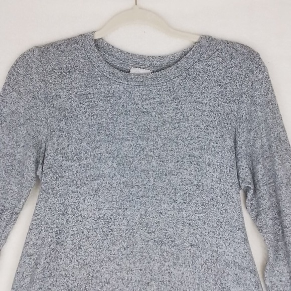 Anthropologie Womens Tunic Sz S‎ Heather Gray Knit Top Long Sleeve Waist Tie - Picture 5 of 14